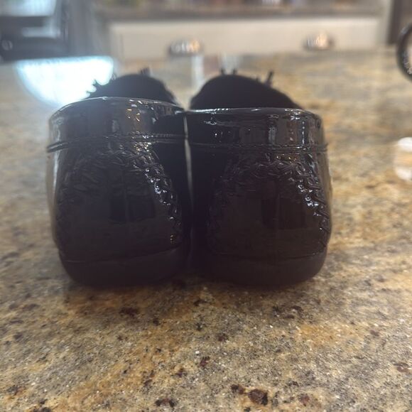 Stuart Weitzman Patent leather Tassel Loafer size 7 Black - Picture 5 of 15